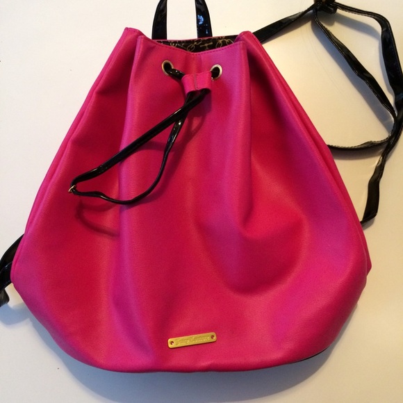 hot pink backpack purse